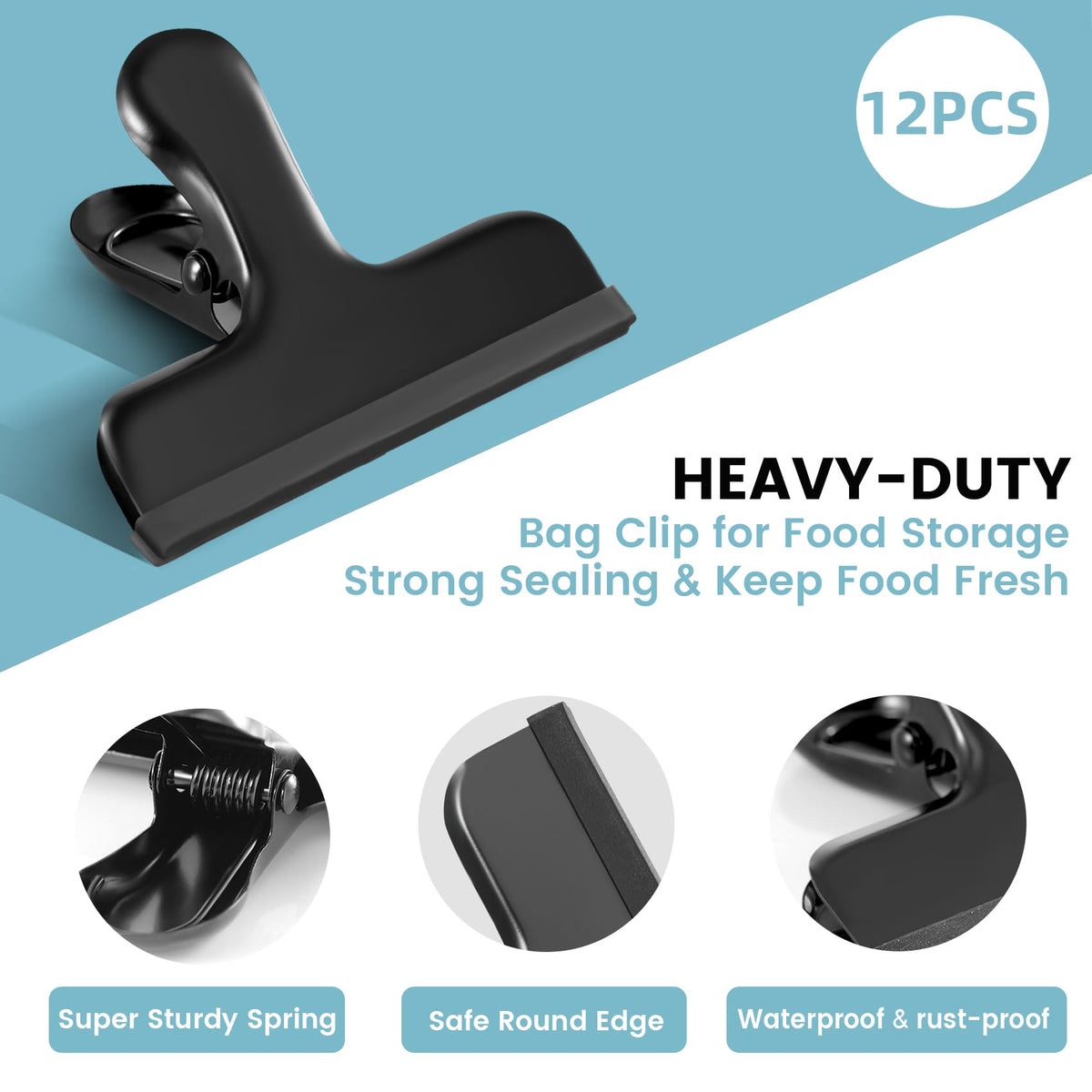 House Again color-coded black silicone clip for organized storage