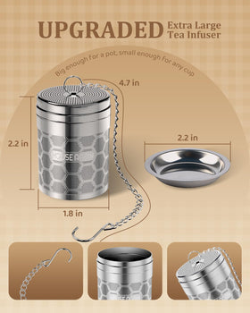 House Again infuser accessories include saucer for neat serving.