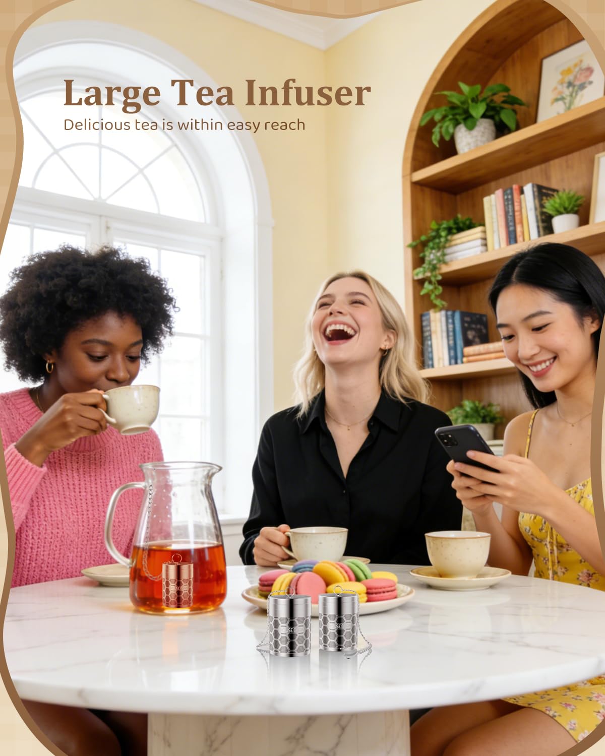House Again spice-friendly tea infuser suitable for loose tea and spices.