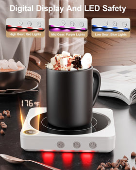 House Gem mug warmer demonstrates auto shut-off for safe daily use