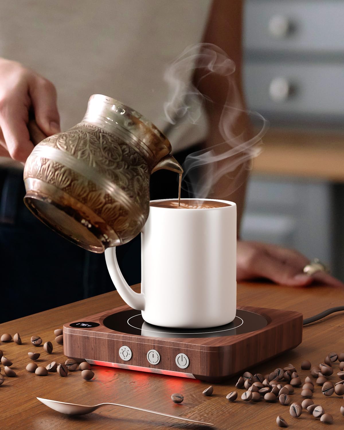 House Gem Warmer cup compatibility 99% ensures versatile desk setup.