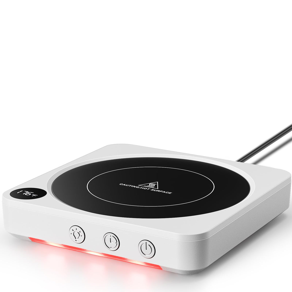 House Gem mug warmer with heating panel keeps coffee warm at your desk