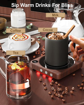 House Gem Mug Warmer LED safety indicators prevent accidental contact.