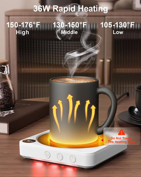 House Gem mug warmer shows temperature display for precise heat control