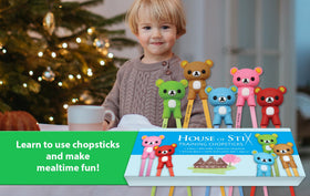 House of Stix bear-design chopsticks support right- and left-handed users.