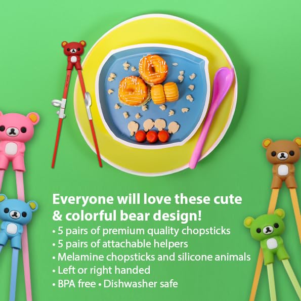 House of Stix bears chopsticks promote family mealtime learning and fun.