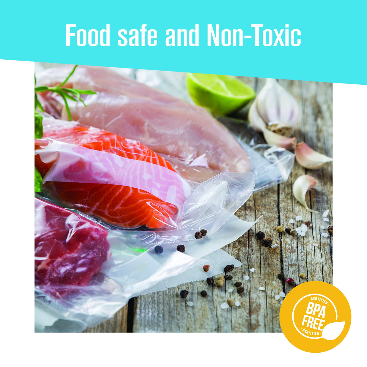 Houseables provides a cost-saving option compatible with most vacuum sealers.