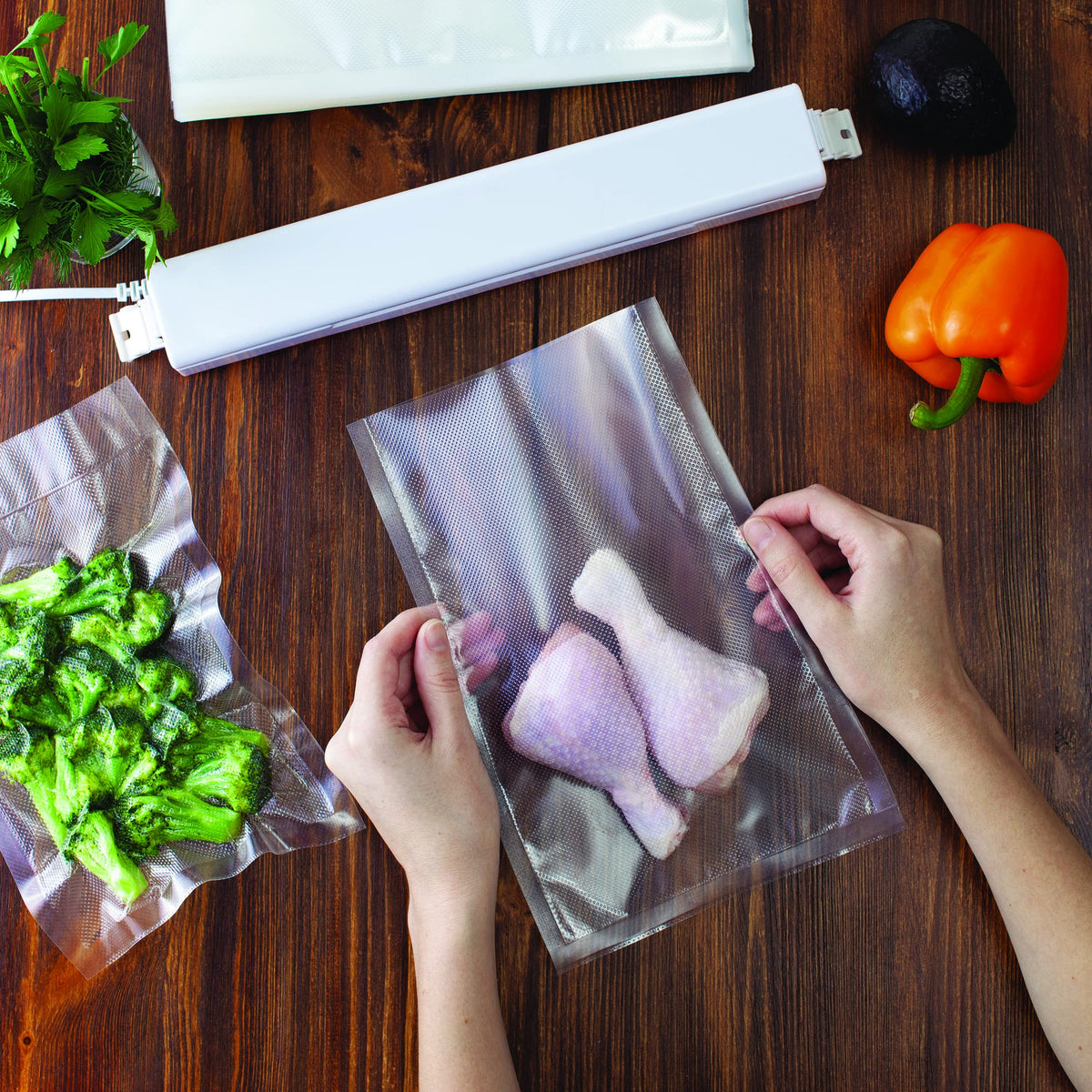 Houseables airtight bags help store meals and ingredients securely.