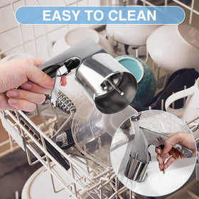 Houseen ergonomic handle reduces hand strain during long scooping.