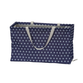 Household Essentials Krush tote in blue stars, sturdy carry for groceries and gear.