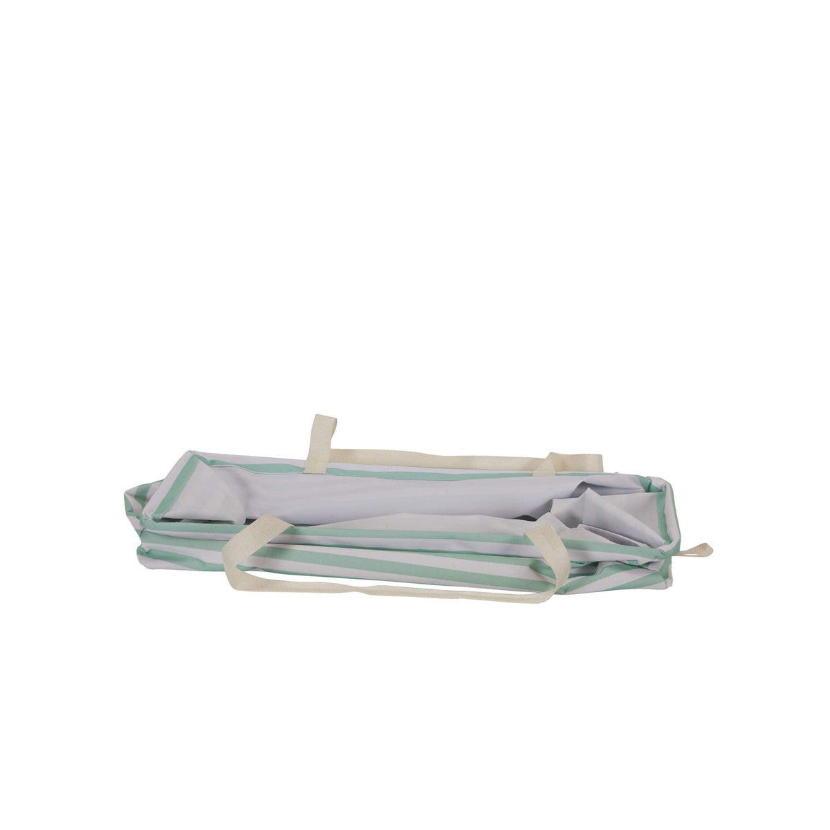 Household Essentials Teal Striped Krush tote folded-down for compact storage.