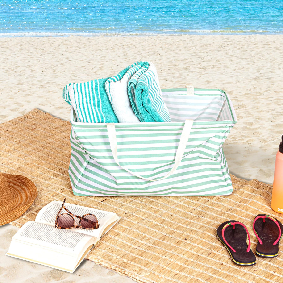 Household Essentials Krush tote side shot highlighting durable canvas and water resistance.