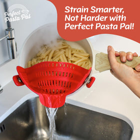 Houseify Perfect Pasta Pal compact space-saving design frees kitchen storage.