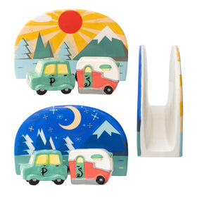 Houseify salt and pepper car camper spice shakers provide convenient on-the-go flavor.
