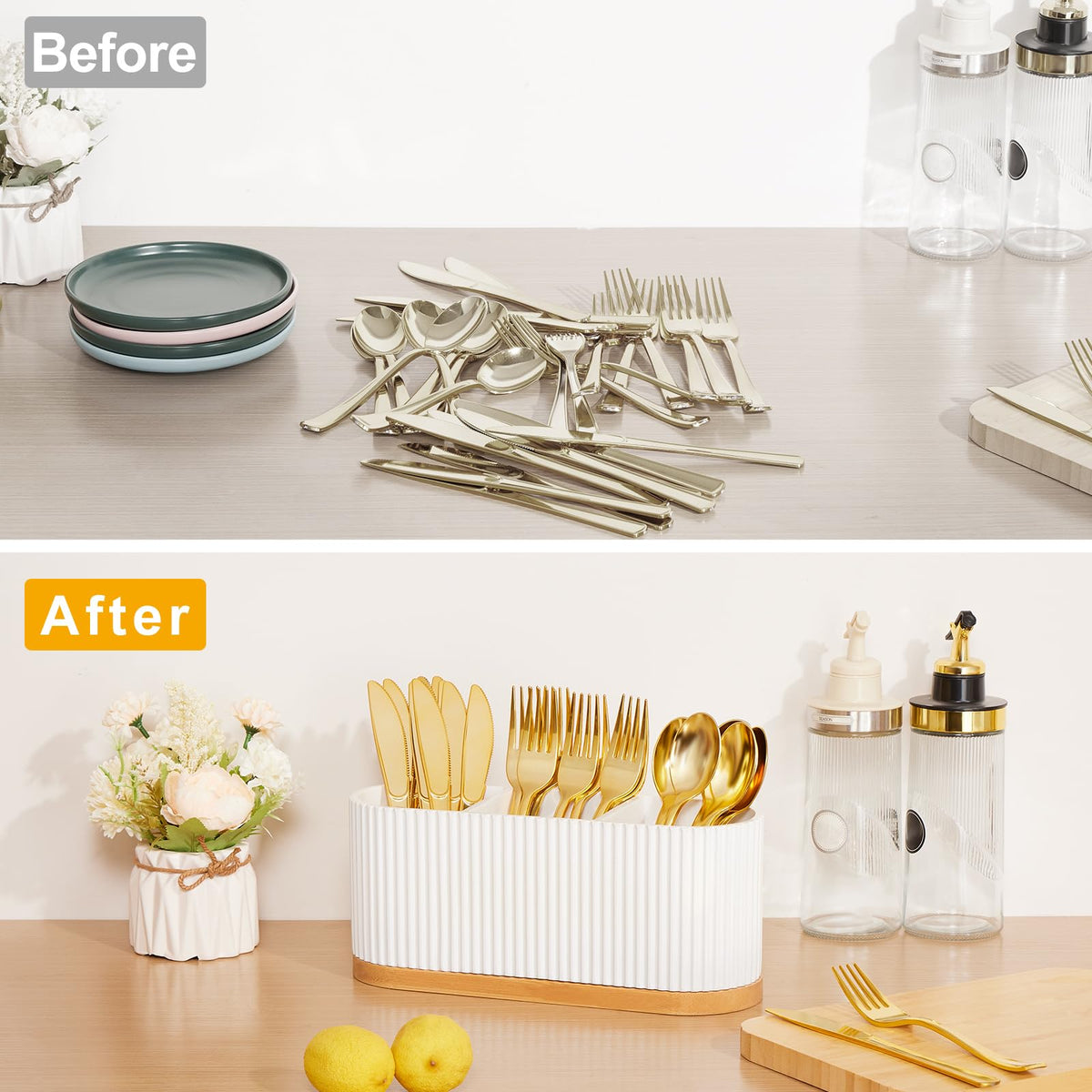 HouseJoy party-ready silverware caddy for entertaining guests