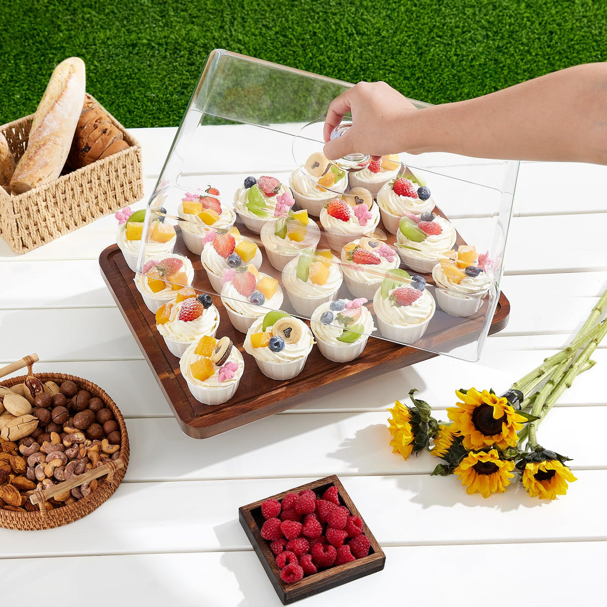 HouseJoy rectangular centerpiece display suitable for birthdays, weddings, and holidays.