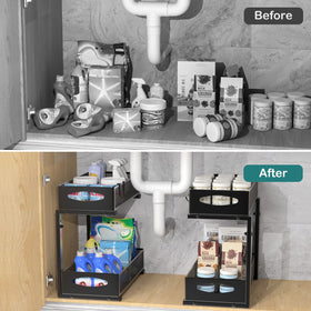 Housolution height-adjustable design fits multiple cabinet heights and items.