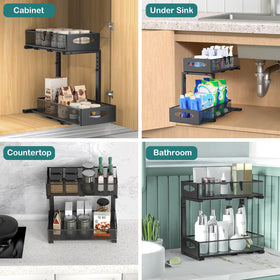 Housolution hooks provide extra hanging storage to maximize space.