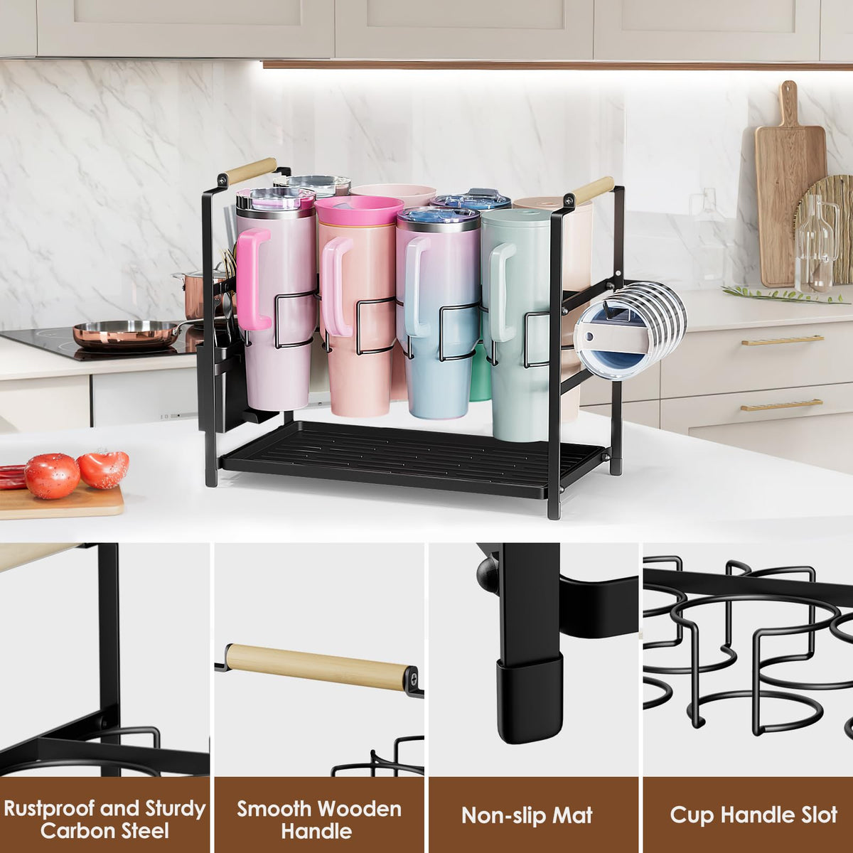 Housolution sturdy iron frame with rust-resistant coating