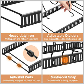 Housolution stainless steel construction provides sturdy, long-lasting support for heavy pans.