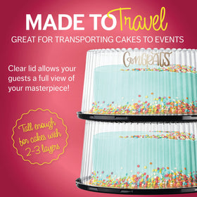 Houzzkingz clear lid showcases colorful icings and designs from all angles.