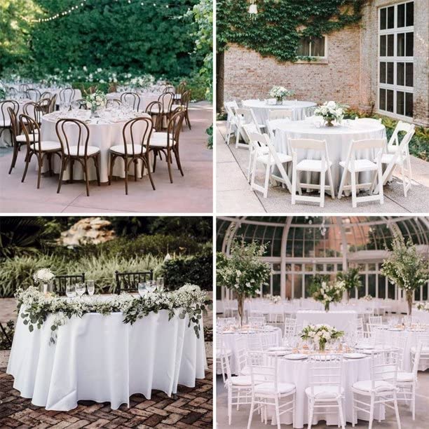 HOUZZKINGZ USA elegant white table cover adds refined decor to gatherings