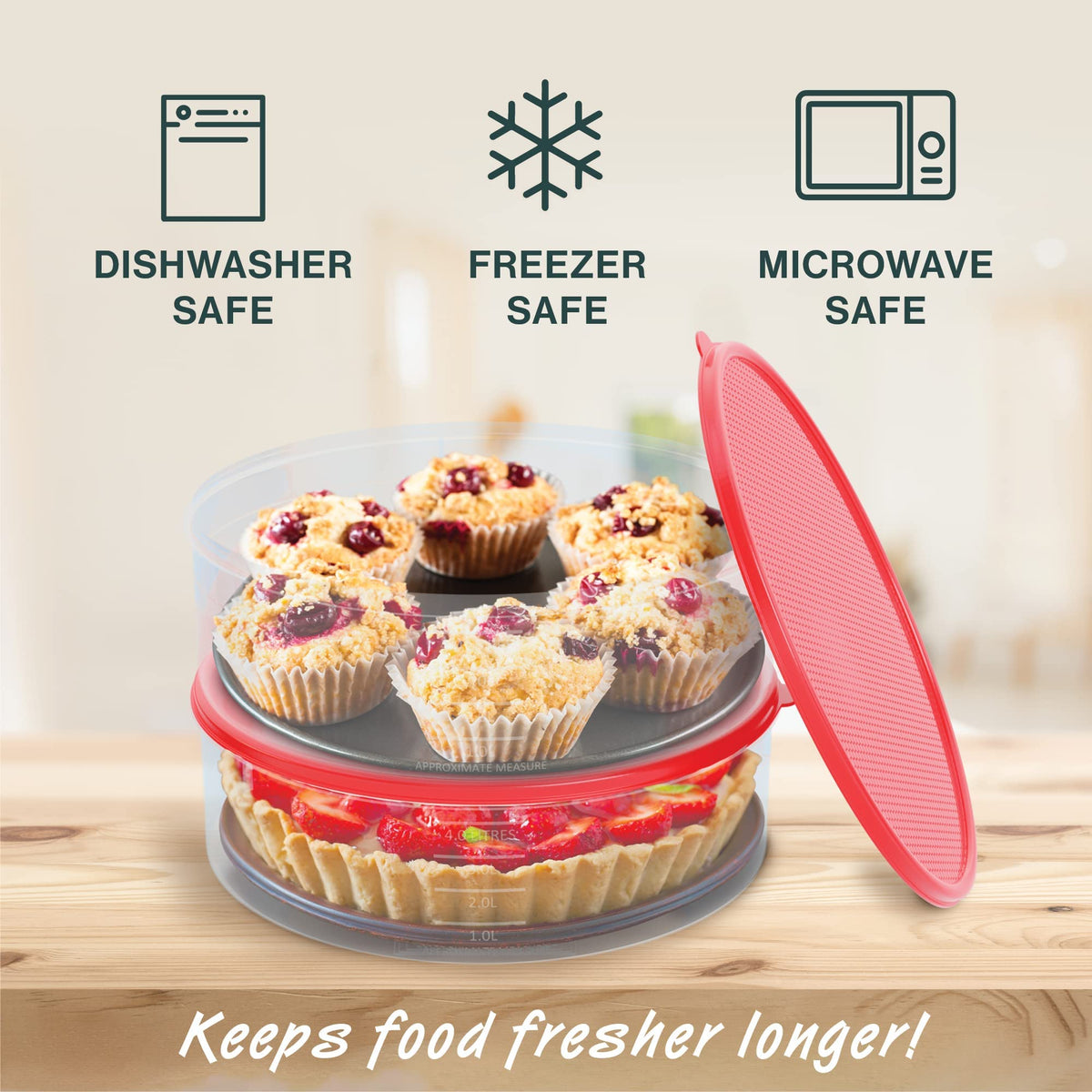 HOUZZKINGZ USA lid tab provides easy grip for opening.