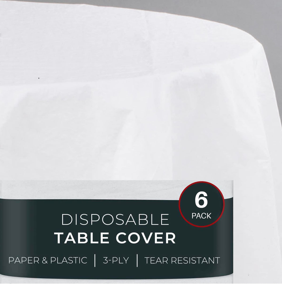HOUZZKINGZ USA round 82-inch tablecloth; disposable for quick cleanup at events