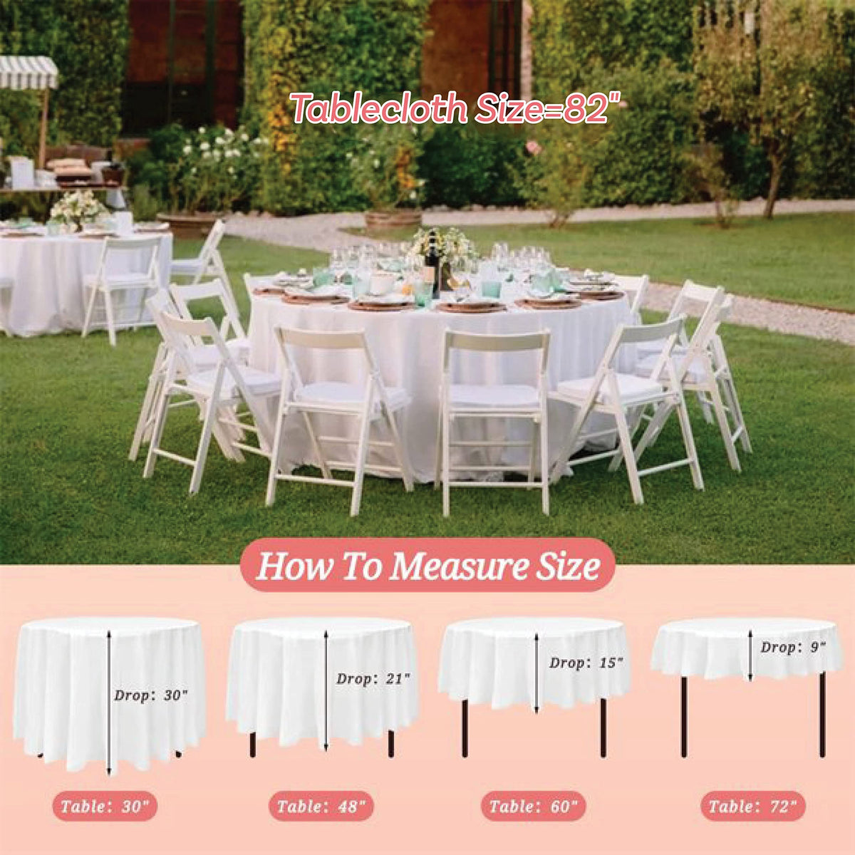 HOUZZKINGZ USA tear-resistant tablecloth suitable for indoor and outdoor use