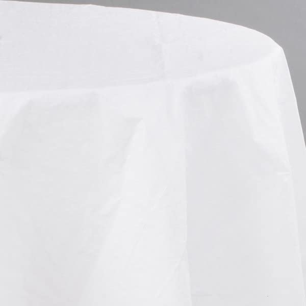 HOUZZKINGZ USA white 3-ply tablecloth providing elegant, spill-ready coverage