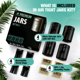 HOVANZO 120ml jars sized for compact countertop storage and travel use.