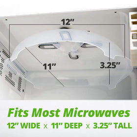 Hover Cover 12-inch splatter cover over plate preventing messes during heating