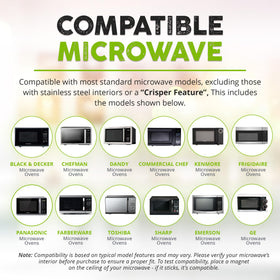 Hover Cover compact magnetic storage tucked inside microwave or on top