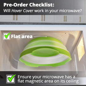 Hover Cover BPA-free, heat-resistant lid protects food during reheating.