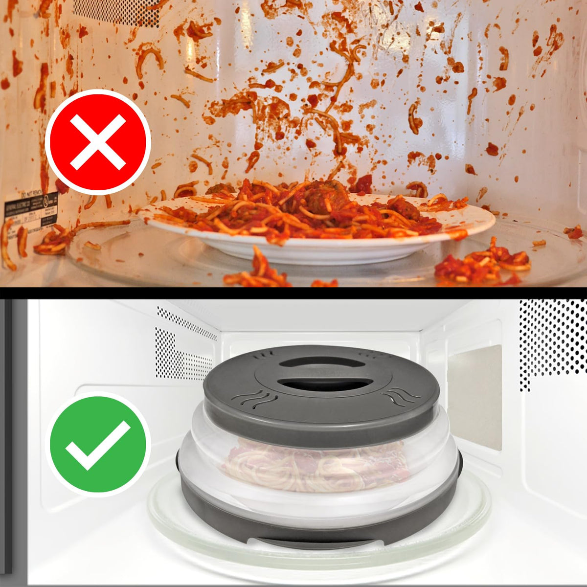 Hover Cover compatible with multiple microwave brands for versatility