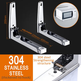 Hovico foldable microwave shelf design ideal for compact kitchens.