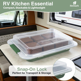 Hovnarh nonstick coating for easy release and quick cleanup.