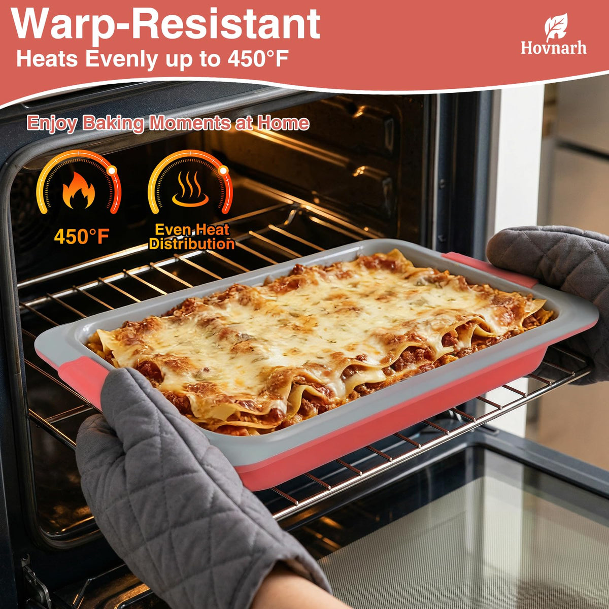 Hovnarh pan fits RV and convection ovens for flexible cooking