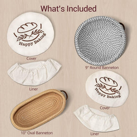 Howasai cotton liner keeps surfaces clean and dough-proofing easy