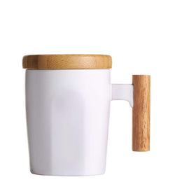 HOWAY wood-toned mug design complements modern kitchen decor.