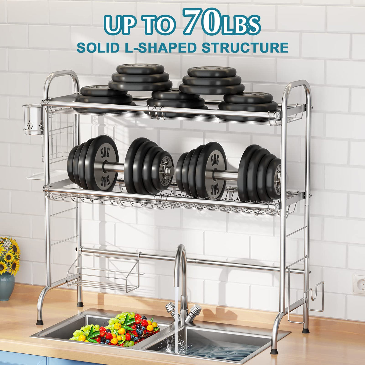 HOWDIA 8 hooks and accessories organize utensils and small items