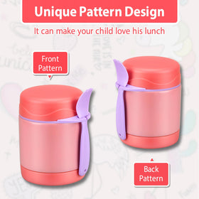 Howeemo pink spoon-inside design offers convenient eating on the go.