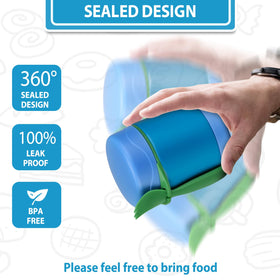 Howeemo 10oz Soup Thermo Kids blue preheat-before-use boosts warmth.