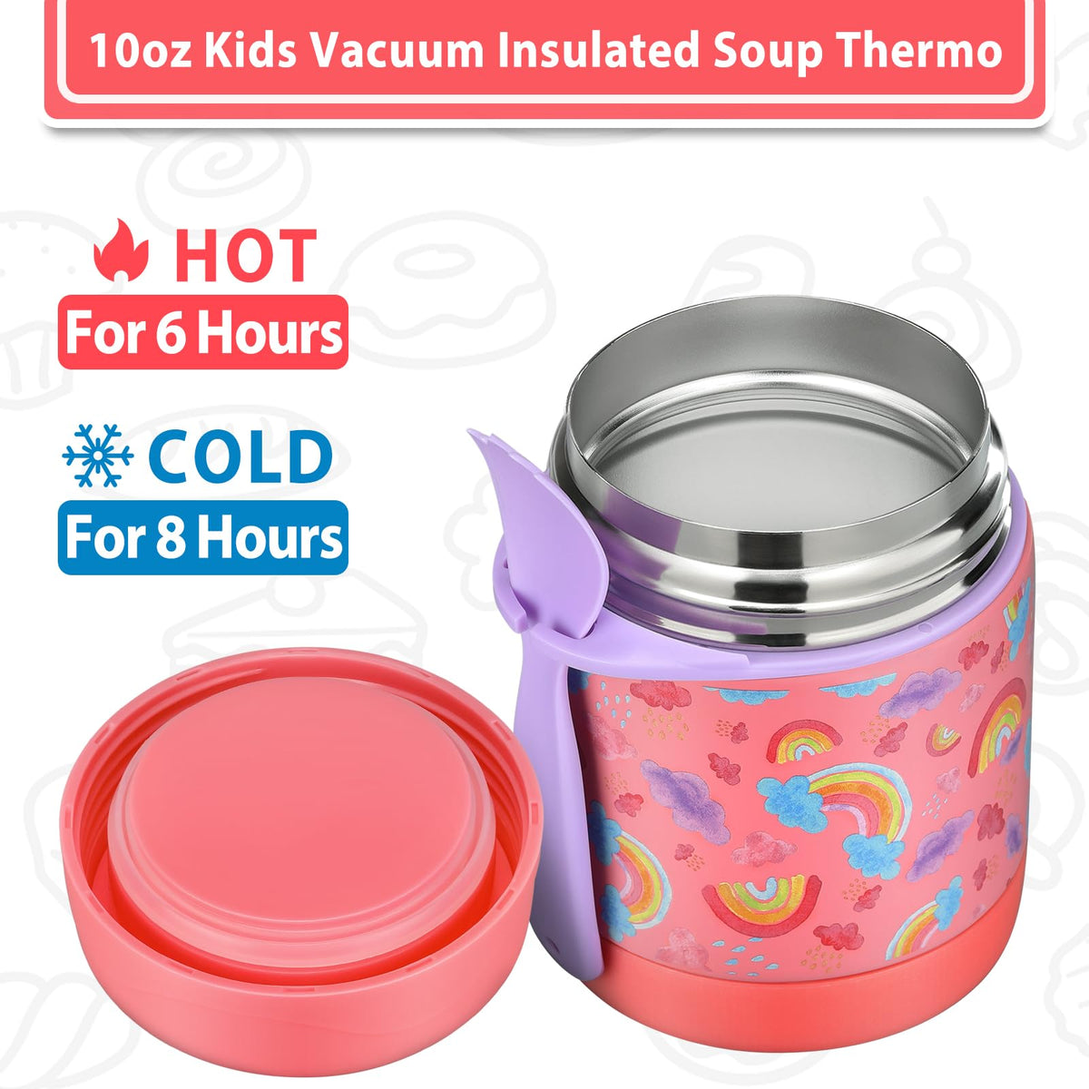 Howeemo vacuum-insulated 10oz jar keeps hot meals at the right temperature.