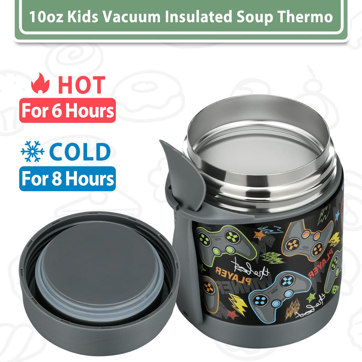 Howeemo vacuum insulation keeps soup warm for hours.
