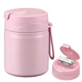 Howeemo 17oz Soup Thermo wide-mouth pink for easy filling and cleaning.