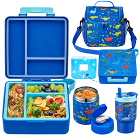 Howeemo bento box for kids with dinosaur theme keeps school lunches organized and fun.