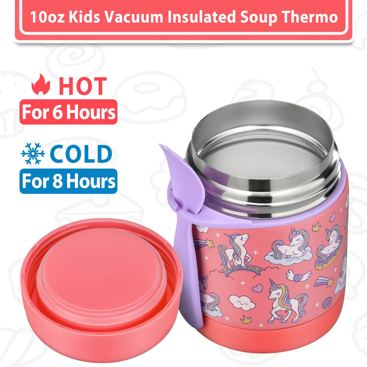 Howeemo insulated soup thermo with decorative exterior preserves style