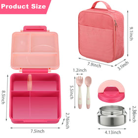 Howeemo kids cutlery set included for easy eating at school.