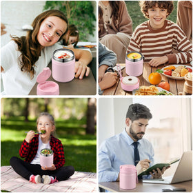 Howeemo pink kids lunch thermo ideal for school and busy days.